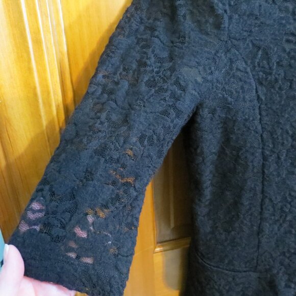 American Rag Cie Black Lace Blazer/Jacket 1/2 Sleeve Soft Size XL - Picture 4 of 11